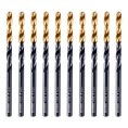 Сверло по металлу Golden Tip 4 мм, HSS-Tin, 10 шт, DIN 338 Denzel 717209