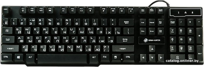 Клавиатура KGK-15U BLACK Dialog Gan-Kata - игровая с подсветкой, USB, черная