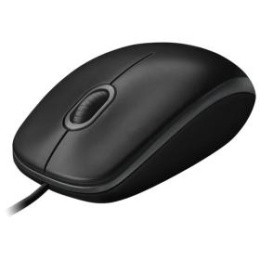 Мышь Logitech B100 Black черная, оптическая 800dpi, USB, 1.8м 910-003357