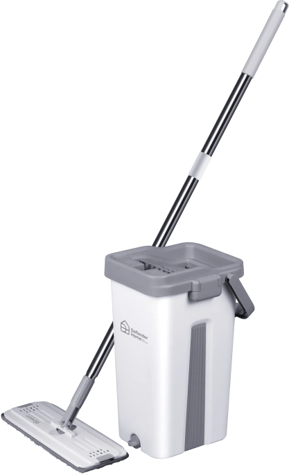 Набор для уборки со шваброй DEFENDER CM-401 серый,ведро 5л, 2 насадки,28401