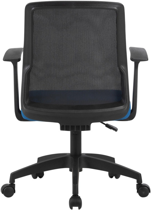 Кресло Cactus CS-MC222-BKBL, сетка/ткань, до 100кг, фиксированные подлокотники,  темно-синий