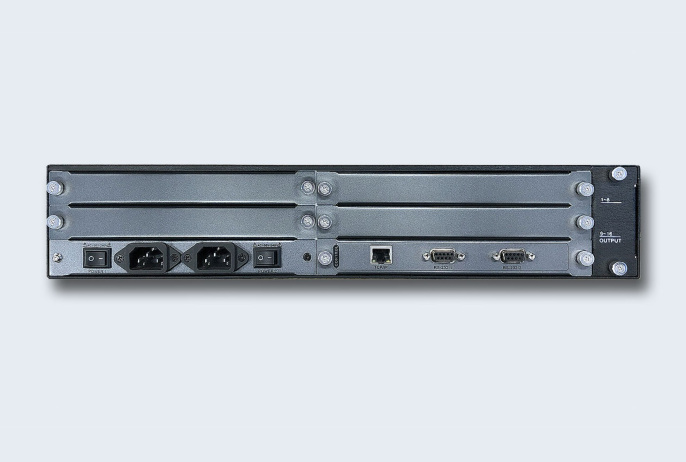 TNTV/TNT MMS-1204CSTW Переключатель-шасси, электрон., HDMI/DVI/VGA/SDI, макс.12 входн./выходн. порт.+4 выходн. порта, без интерф.карт, 2 внутр. БП