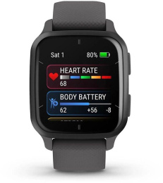 Смарт-часы Garmin Venu Sq 2, 35.9мм, 1.4", серый/серый [010-02701-10]