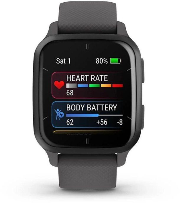 Смарт-часы Garmin Venu Sq 2, 35.9мм, 1.4", серый/серый [010-02701-10]