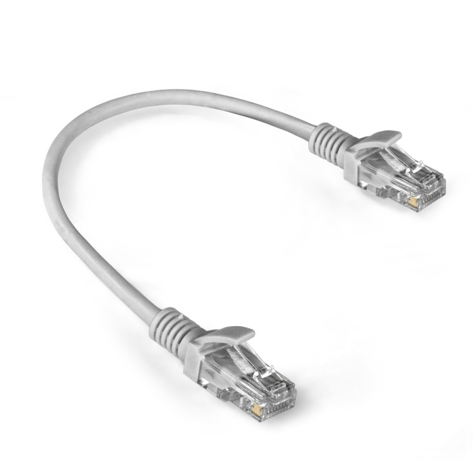 Патч-корд LSZH ExeGate UTP-RJ45-RJ45-5e-0,3M-LSZH-GY, UTP, cat.5e, 0.3м, серый EX286375RUS
