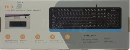 Клавиатура A4Tech FK10 черный/синий USB (FK10 BLUE) кабель 1.5м
