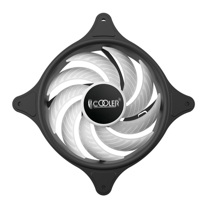 Кулер для корпуса PCCooler FX 120 ARGB 120x120x25mm, 4-pin PWM, ARGB, 52.79CFM, 33.2dBA, 2000RPM, Black