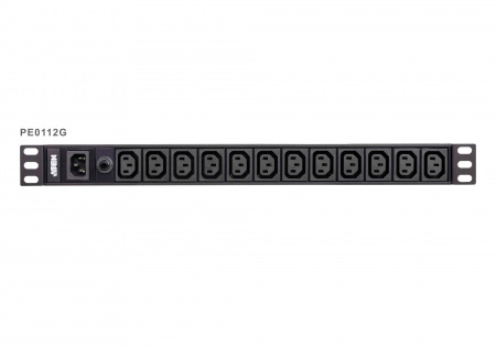 ATEN PE0112G-AT-G Устройство распределения питания, без управления, 10A, 2.30kW, 12 портов, 1 банк, без IP доступа, ввод IEC320 C20, 12*C13;без шнуров