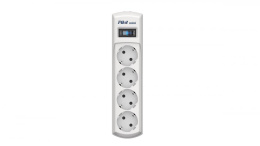 Сетевой фильтр Pilot Mini 4 розетки евро с заземлением , 10А/2.2кВа, автомат, 1.8 м/ Surge protector Pilot Mini 4 euro outlets, 10A / 2.2kVt, automatic circuit-breaker, 1.8 m