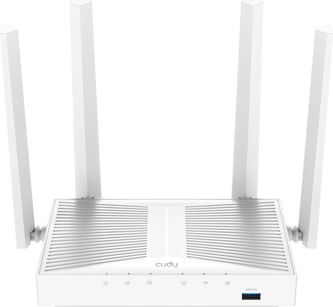 Wi-Fi роутер CUDY WR1300S, Wi-Fi 5, AC1200, 2.4/5ГГц, 4 LAN, белый