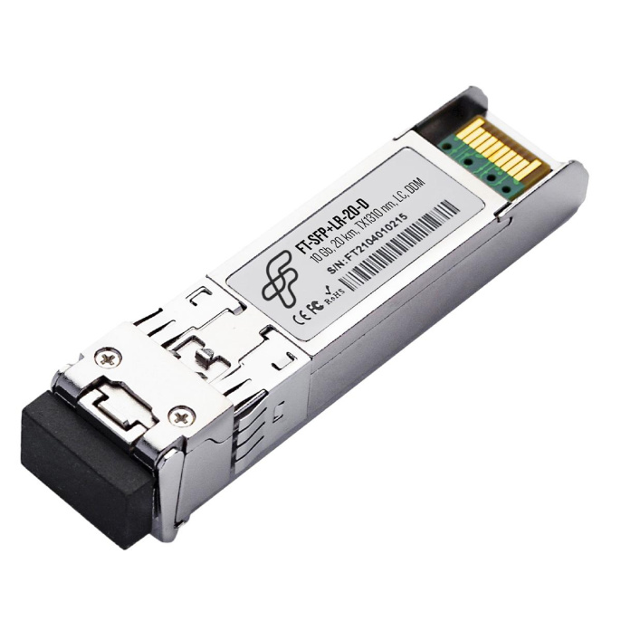 Волоконно-оптический приемопередатчик Fibertrade FT-SFP+-LR-20-D Трансивер 10G, SFP+, LC SMF 20km, 1310nm laser, прошивка Mellanox OEM {10} FT-SFP+-LR-20-D MX