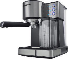 Кофеварка Polaris PCM 1536E Adore Cappuccino, рожковая, нержавеющая сталь / черный