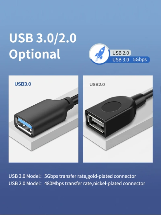 Удлинительный кабель CABLETIME CA14L (CT-AMAF2.0-PB2) 2 м, черный, ПВХ USB2.0 AM-AF