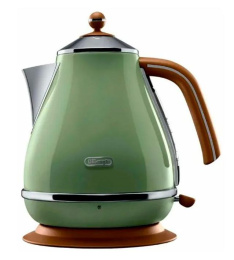 Чайник электрический DeLonghi KBOV2001.GR, 1.7л, металл/пластик