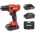 Аккумуляторная дрель-шуруповерт ATLET 18 В, 2 АКБ, 2 Ач, в кейсе CDT218D5
