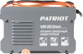 Сварочный аппарат Patriot WM 201 Smart инвертор ММА 8.3кВт 605302137
