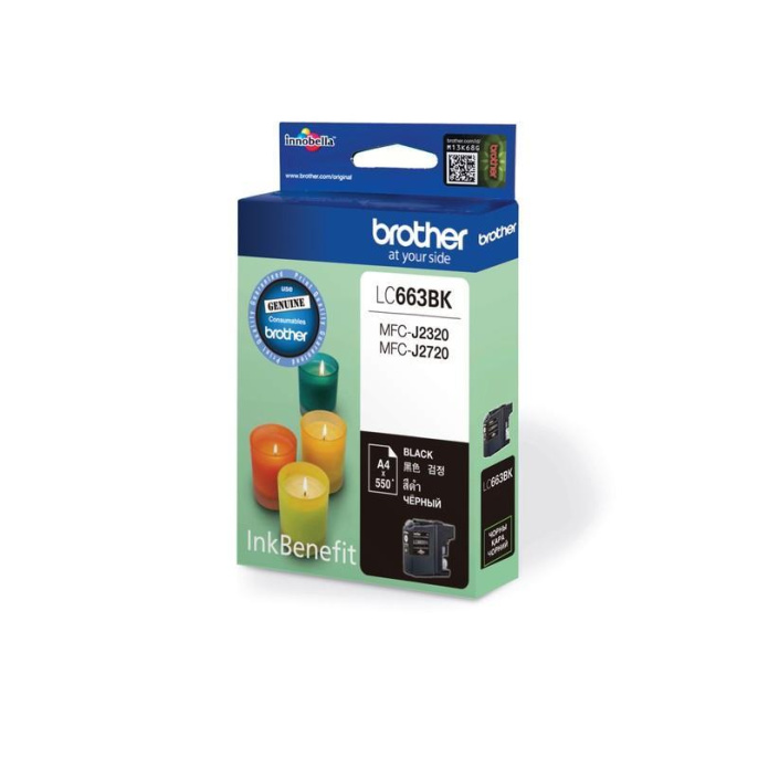 Картридж BROTHER LC663BK, черный / LC663BK