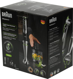 Блендер погружной Braun MQ9135XI 1200Вт черный/серебристый 0X22111366