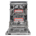 Посудомоечная машина Timberk Set&Dry T-DW45BI103, узкая, напольная, 59.4см, загрузка 11 комплектов, серебристая