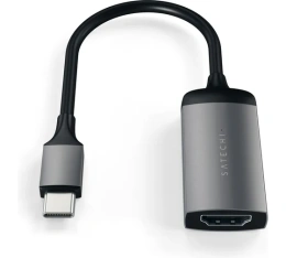 Адаптер Satechi Type-C to HDMI 4K 60HZ. Поддержка 4K/60Hz. Материал корпуса алюминий. Цвет серый космос.