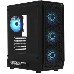 Корпус GameMax Forge MB без БП Черный, ATX, USB3.0,Зак.стекло,4*120мм ARGB вент+конт., пыл.фильтр