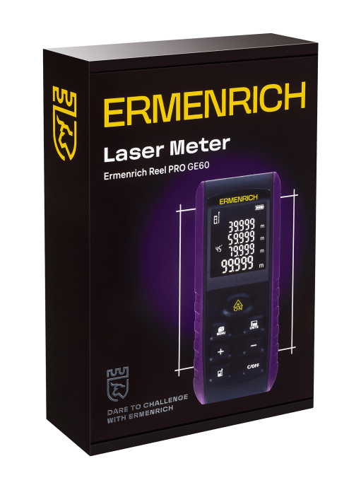 Лазерная рулетка Ermenrich Reel PRO GE60, фиолетовый