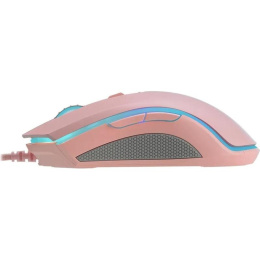 RAPOO Игровая мышь проводная V25S, цвет - розовый 12278