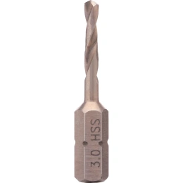 Сверло по металлу 3.0x38/16 мм, HSS-G, 118 градусов, Hex-1/4" VOLKEL V67130