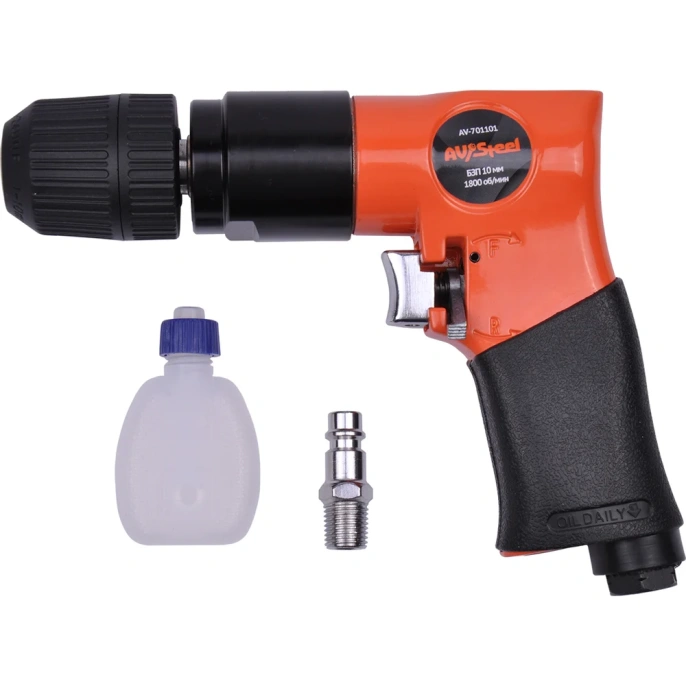 Дрель прямая AV STEEL AV-701101,  быстрозажимной патрон