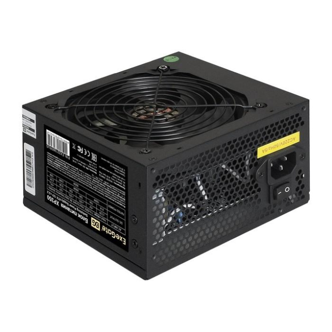 Блок питания 350W ExeGate XP350-PC (ATX, PC, 12cm silent fan, 24pin, 4pin, 3xSATA, 2xIDE, black, кабель 220V в комплекте 1,8м) EX221985RUS-PC