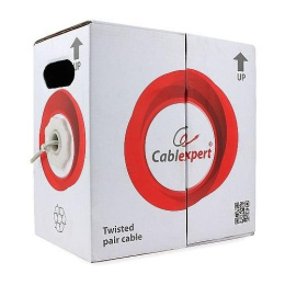 Кабель CABLEXPERT UPC-5040E-SOL/100 UTP, кат.5E, 100м, 4 пары, одножильный, серый