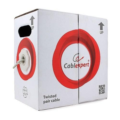 Кабель CABLEXPERT UPC-5040E-SOL/100 UTP, кат.5E, 100м, 4 пары, одножильный, серый