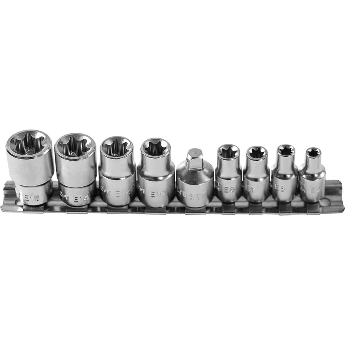 Набор торцевых головок Torx (9 шт; 1/4; 3/8) HOEGERT TECHNIK HT1A884