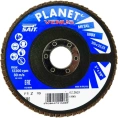 Круг лепестковый торцевой Planet-Venus z плоский 125x22.23 мм, Р80, цирконий Sait 41508