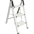 Алюминиевая стремянка SevenBerg milano 3 широкие ступени белая Milano-3 silver
