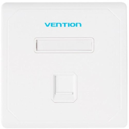 Лицевая панель Vention настенная тип 86 под модуль Keystone 1 порт Белая (IFDW0)