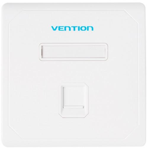 Лицевая панель Vention настенная тип 86 под модуль Keystone 1 порт Белая (IFDW0)
