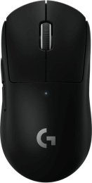 Мышь игровая Logitech PRO X Superlight Black черная, беспроводная Lightspeed, cенсор Hero 25K 100-25600dpi, 6 кнопок, облегченная 63гр, USB кабель 1,8м, под обе руки 910-005884