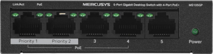 Коммутатор MERCUSYS MS105GP, неуправляемый