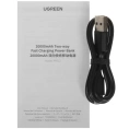 Внешний аккумулятор UGREEN PB312 95424B 20W Two-way USB-A&USB-C Fast Charging 20000mAh Power Bank CCC. Цвет: черный