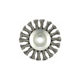 Щетка выгнутая для УШМ 100 мм; М14; крученая проволока 0.5 мм  MATRIX 74609