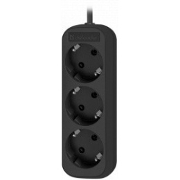 Сетевой удлинитель Defender M318, 1.8м, черный [99321]