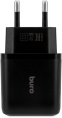 Сетевое зарядное устройство Buro BUWH1, 2xUSB-A, 15.5Вт, 3.1A, черный [buwh15s200bk]