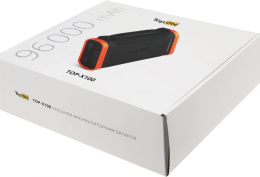 Электростанция портативная TopON TOP-X100 96000mAh 3A QC3.0 3xUSB черный/оранжевый чехол в комплект