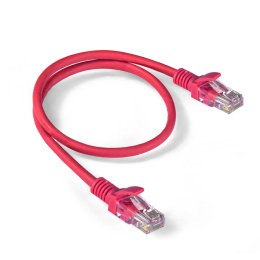 Патч-корд LSZH ExeGate UTP-RJ45-RJ45-5e-0,5M-LSZH-RD, UTP, cat.5e, 0.5м, красный EX286378RUS