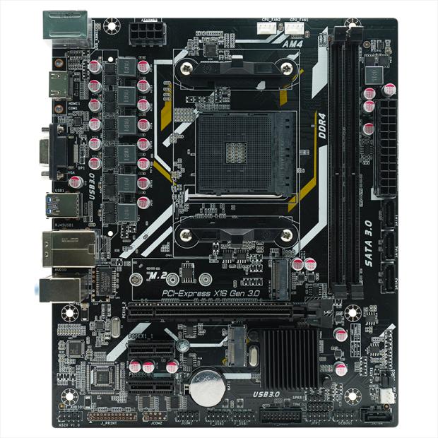 Материнская плата Afox A520D4-MA5-V2 AM4 mATX 2xDDR4 PCIEx16 PCIEx1 M.2 HDMI VGA