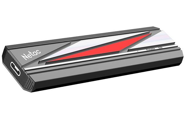 512ГБ Внешний диск SSD NETAC ZX20L NT01ZX20L-512G-32BK, USB-C, запись - 1800МБ/с, чтение - 2000МБ/с, черный