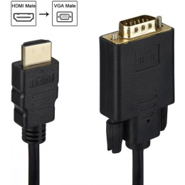 KS-is KS-441 Кабель HDMI M VGA M full с чипом черно-черный 1.8м