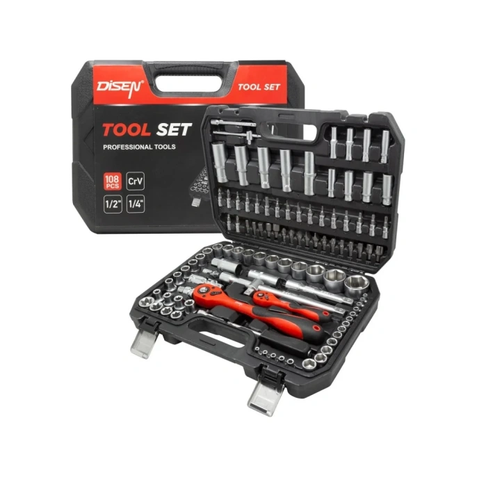Набор инструментов Disen 1/4", 1/2", (6гр.)(4-32мм) 10108(50783) DS-41082-5(50783)