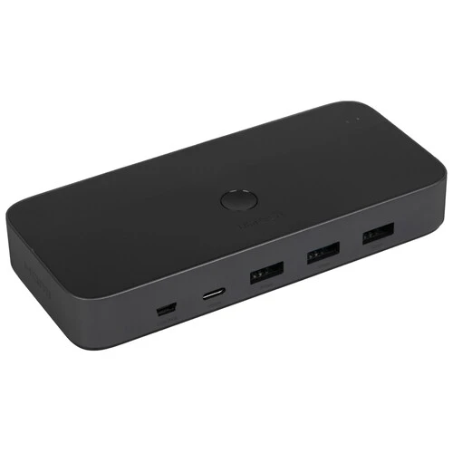 Переключатель UGREEN CM664 15707 Switcher HDMI2.0 KVM 4K60Hz. Цвет: серый космос/черный